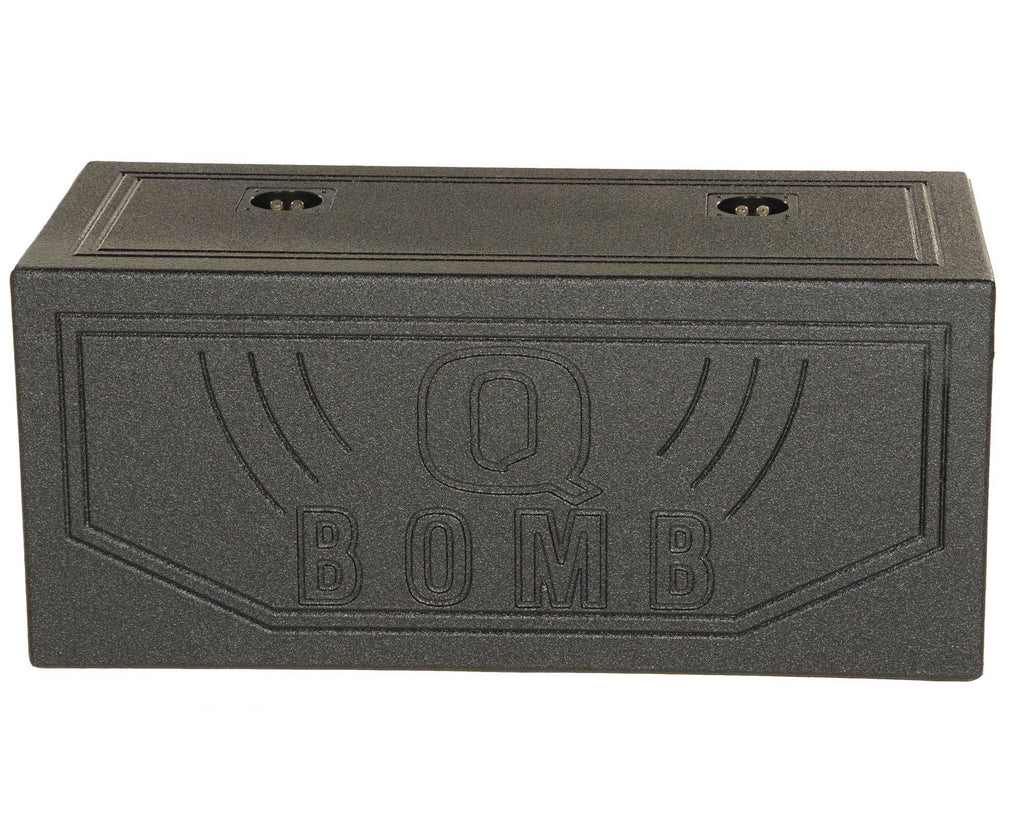 QPower  Dual 15" Vented Port Subwoofer Sub Box w/ Bedliner Spray