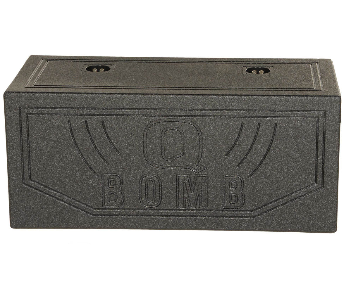 QPower  Dual 15" Vented Port Subwoofer Sub Box w/ Bedliner Spray