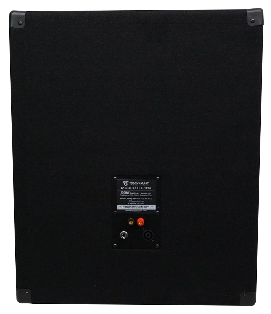 Rockville  18" 1000 Watt Passive 4-Ohm Pro  Subwoofer + Steel Casters