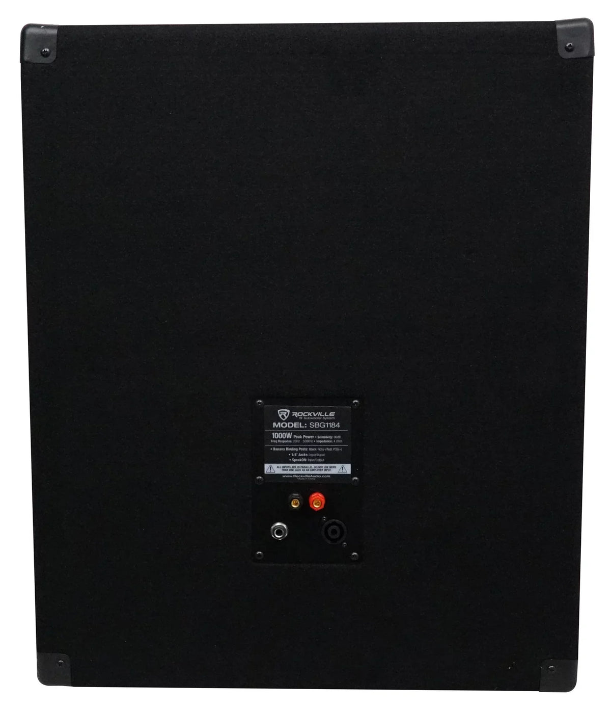 Rockville  18" 1000 Watt Passive 4-Ohm Pro  Subwoofer + Steel Casters