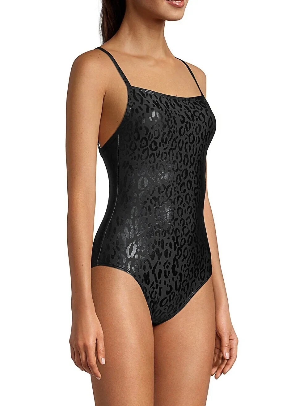 Leopard-Print One-Piece Swimsuit,  Small