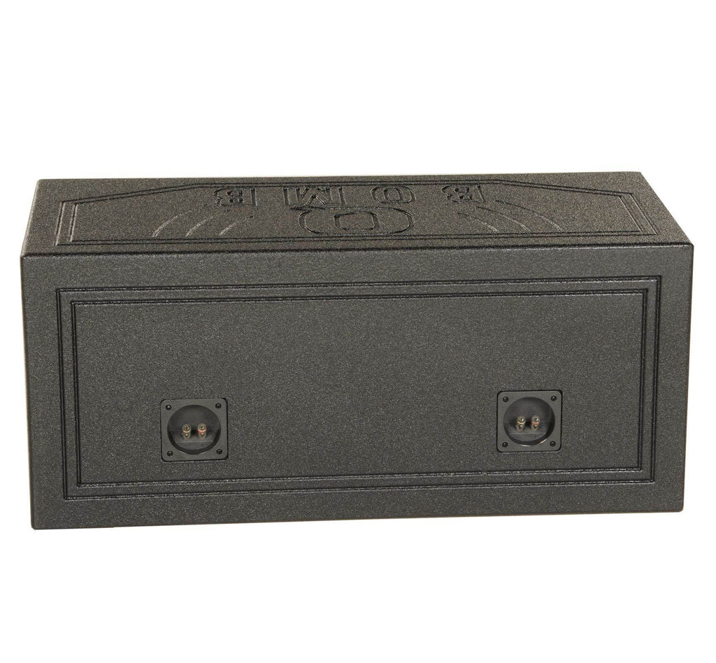 QPower  Dual 15" Vented Port Subwoofer Sub Box w/ Bedliner Spray