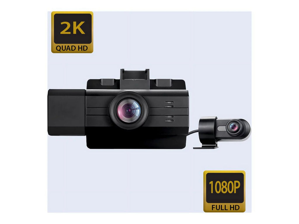 myGEKOgear by Adesso Scout Pro 2K 3-Channel Dash Cam Surveillance Edition with Front View, Cabin View, Rear - Wide Angle View - -Sensor