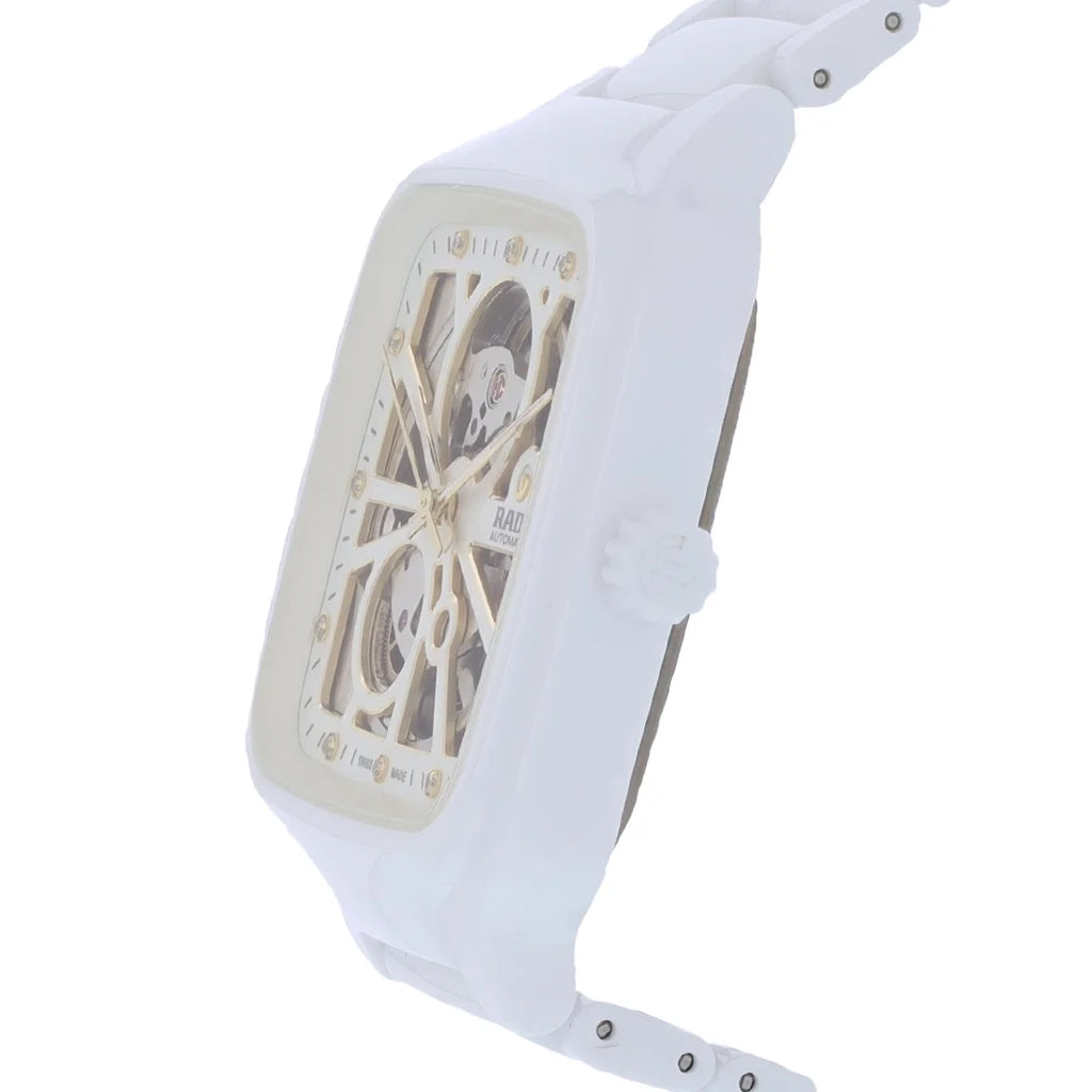 Pre-Owned Rado True Square Unisex White Ceramic Swiss Automatic Watch