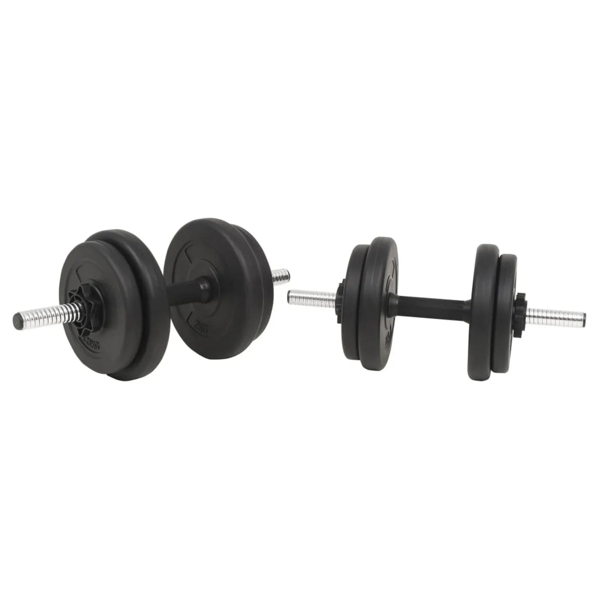 moobody Barbell and Dumbbell Set Weight Plates with Bars 66.1 lb for Strength Training, Weightlifting, Bodybuilding, Fitness, Home Gym