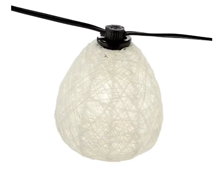 Hampton Bay Outdoor/Indoor 11 ft. Plug-In Mini Bulb  Natural Fiber String Light (10-Heads)