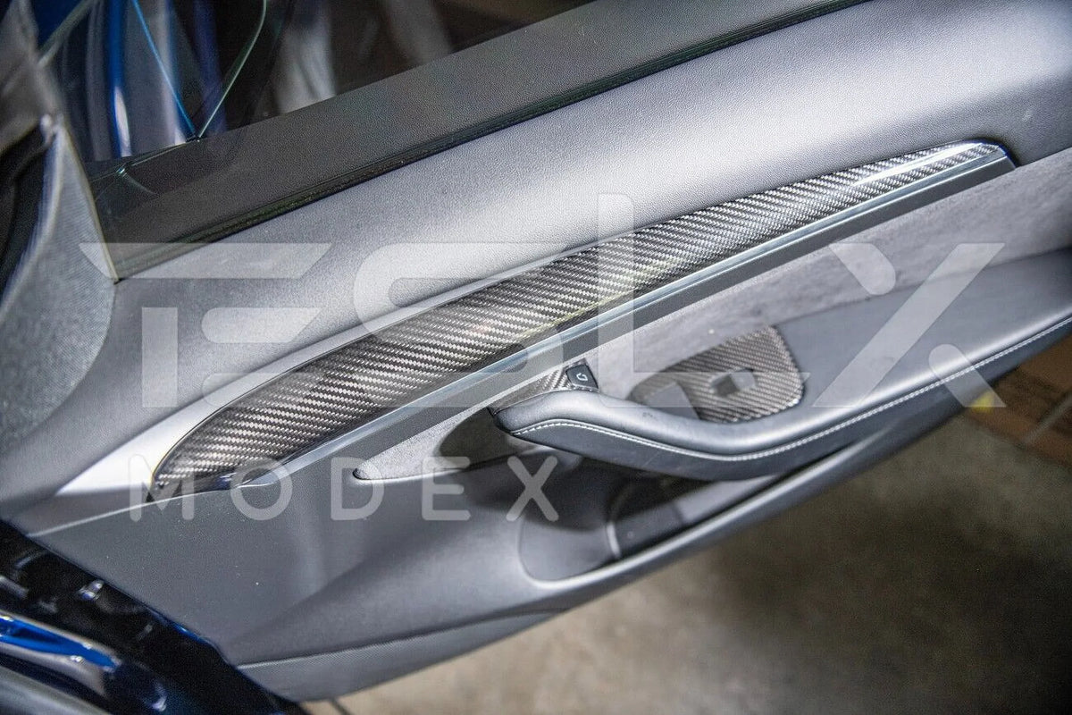Replacement For 2020-2023  Model 3 & 2020-Up Model  Factory Style   Interior Front Door Trim Panel Cover Pair