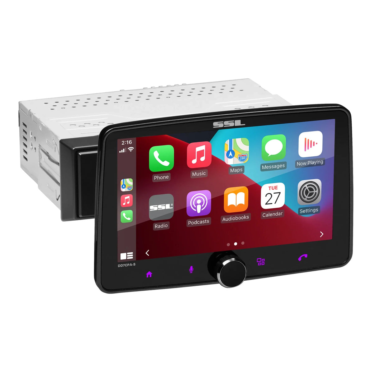 Sound Storm Laboratories - Car Audio Stereo System - Apple CarPlay, Android Auto, Single Din with 7 Inch Touchscreen, Bluetooth Audio & Calling Head Unit, No  Player, Radio Receiver
