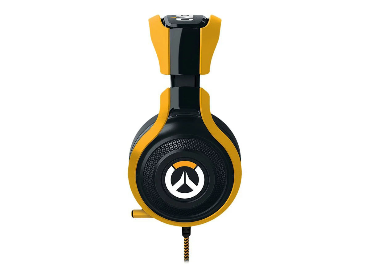 Razer Overwatch ManO'War Tournament Edition: In-Line Audio Control - Unidirectional Retractable Mic - Rotating Ear Cups - Gaming Headset Works with , , Xbox One, Switch, & Mobile Devices