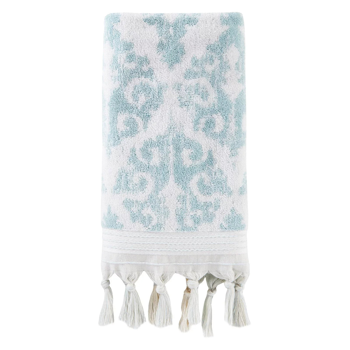 Home Mirage Fringe Hand Towel (2-Pack), Taupe, 16" x 26"