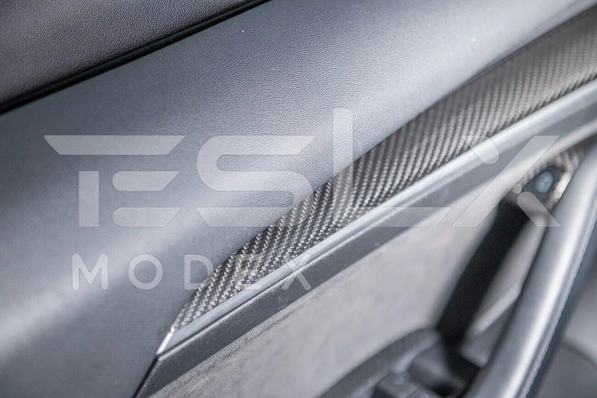 Replacement For 2020-2023  Model 3 & 2020-Up Model  Factory Style   Interior Front Door Trim Panel Cover Pair