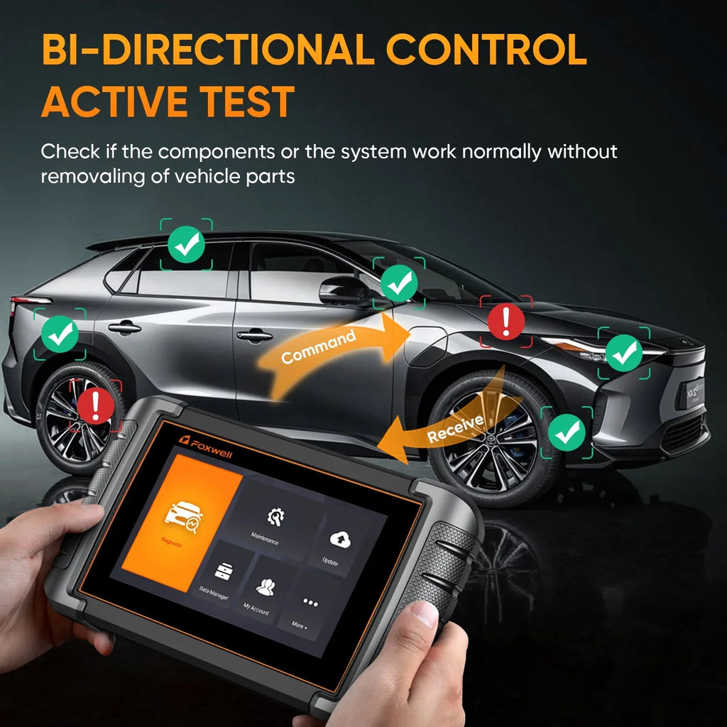 Foxwell   Scanner Automotive Bi-Directional Scan Tool Active Test All System 30+ Reset Code Reader