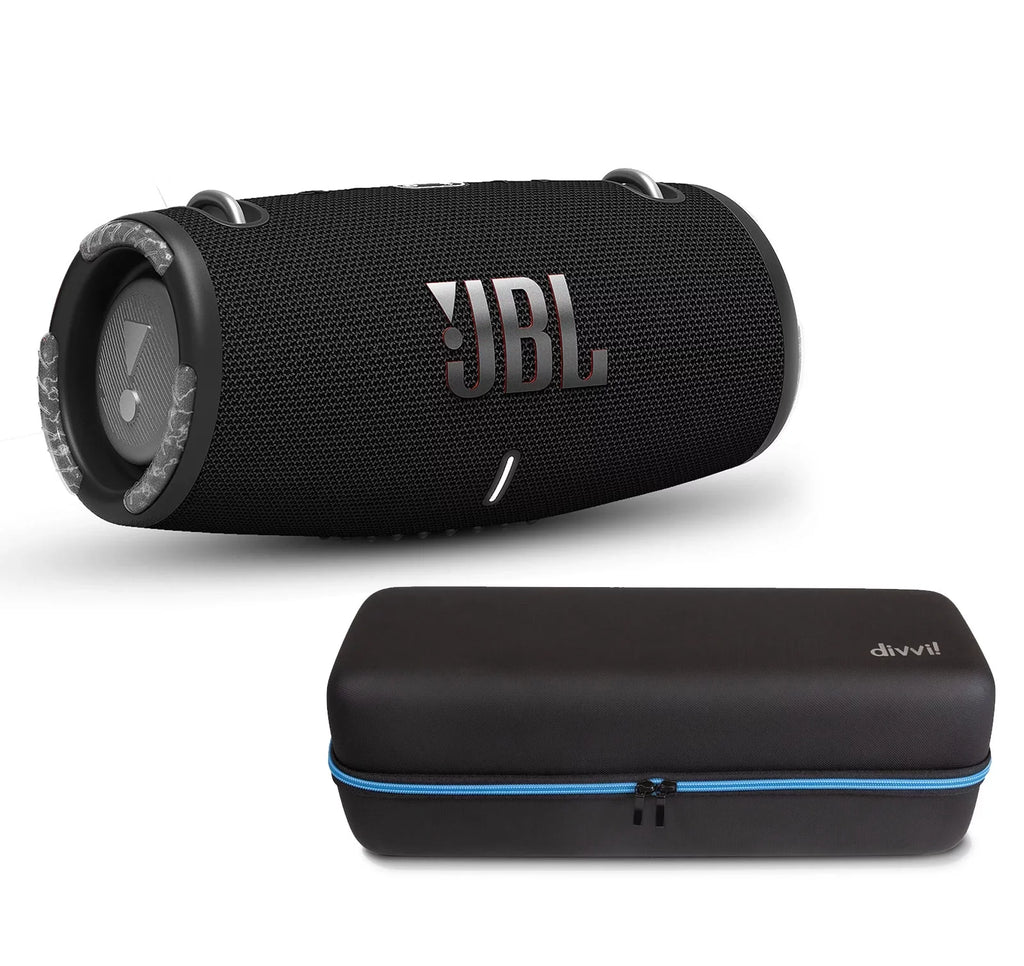 Xtreme 3 Black Portable Bluetooth Speaker w/divvi! Hardshell Case Kit