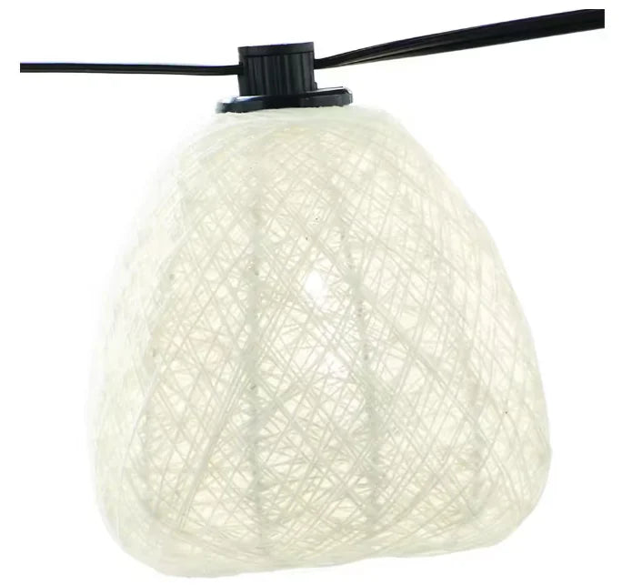 Hampton Bay Outdoor/Indoor 11 ft. Plug-In Mini Bulb  Natural Fiber String Light (10-Heads)