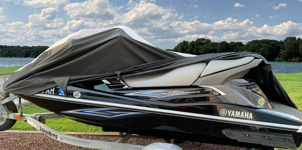 '-  600D   Cover Compatible for Sea Doo Sea-Doo  2000,  2004-2008 Jet Ski Watercraft Cover Black/Grey