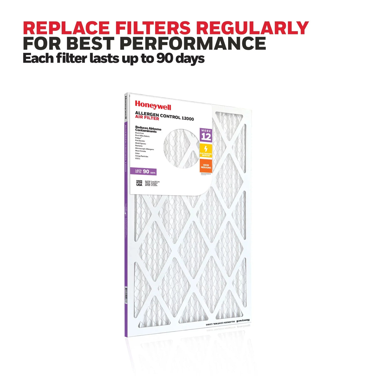 Honeywell 20x30x1  12 Pleated  Furnace Air Filter -12 Pack