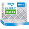 Aerostar 20x25x1  8, Air Filter, 20x25x1, Box of 4