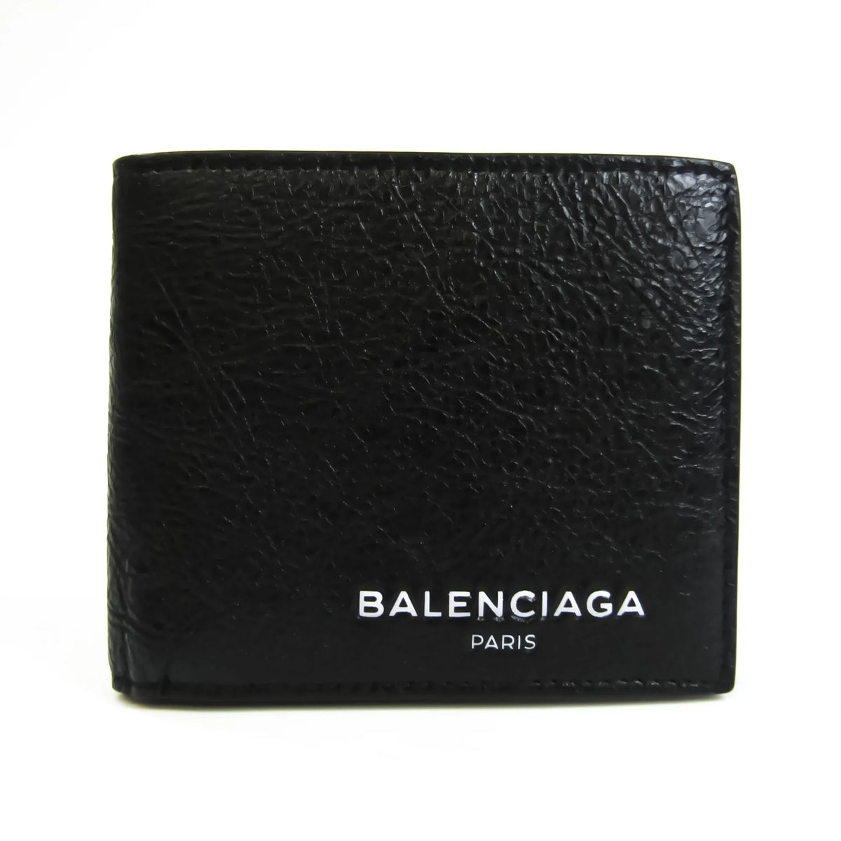Pre-Owned Balenciaga 504934 Unisex Leather Wallet (bi-fold) Black (Good)