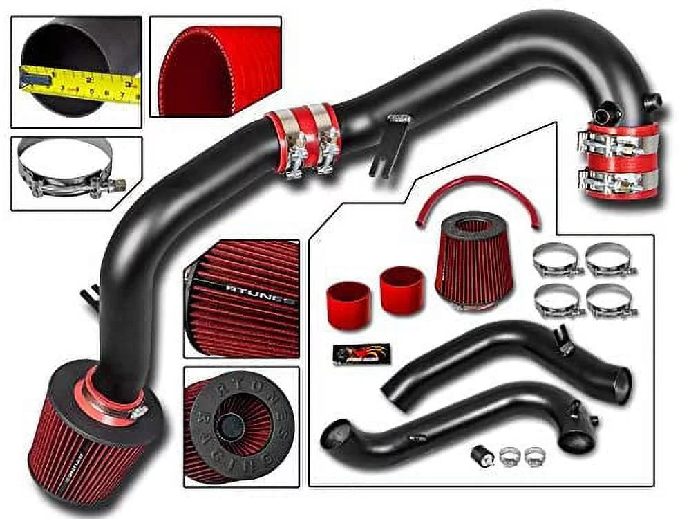 Rtunes Racing Black Cold Air Intake for 01-05 Honda Civic  /  /