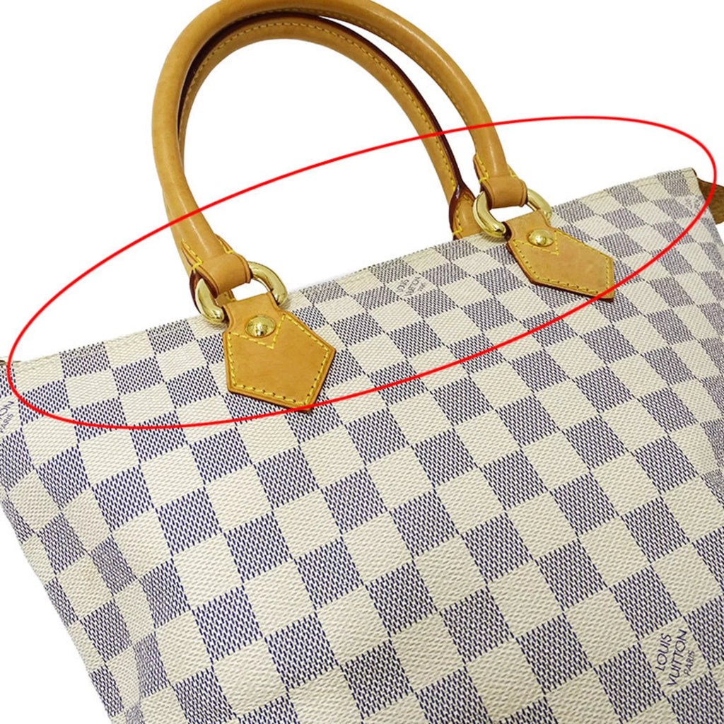 Authenticated Used Louis Vuitton   Bag Damier Azul Ladies Tote Handbag Saleya   White Gray