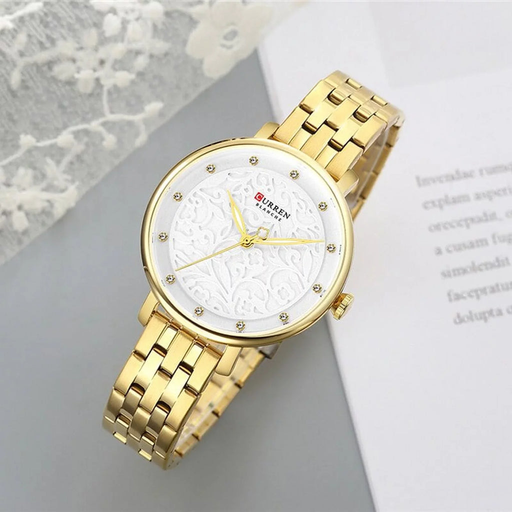Top Brand Curren Watches Women Classy Dress Gold Wristwatch With Stainless Steel Female Clock 2019 Fashion Luxury Ladies Watch - Quartz Wristwatches
