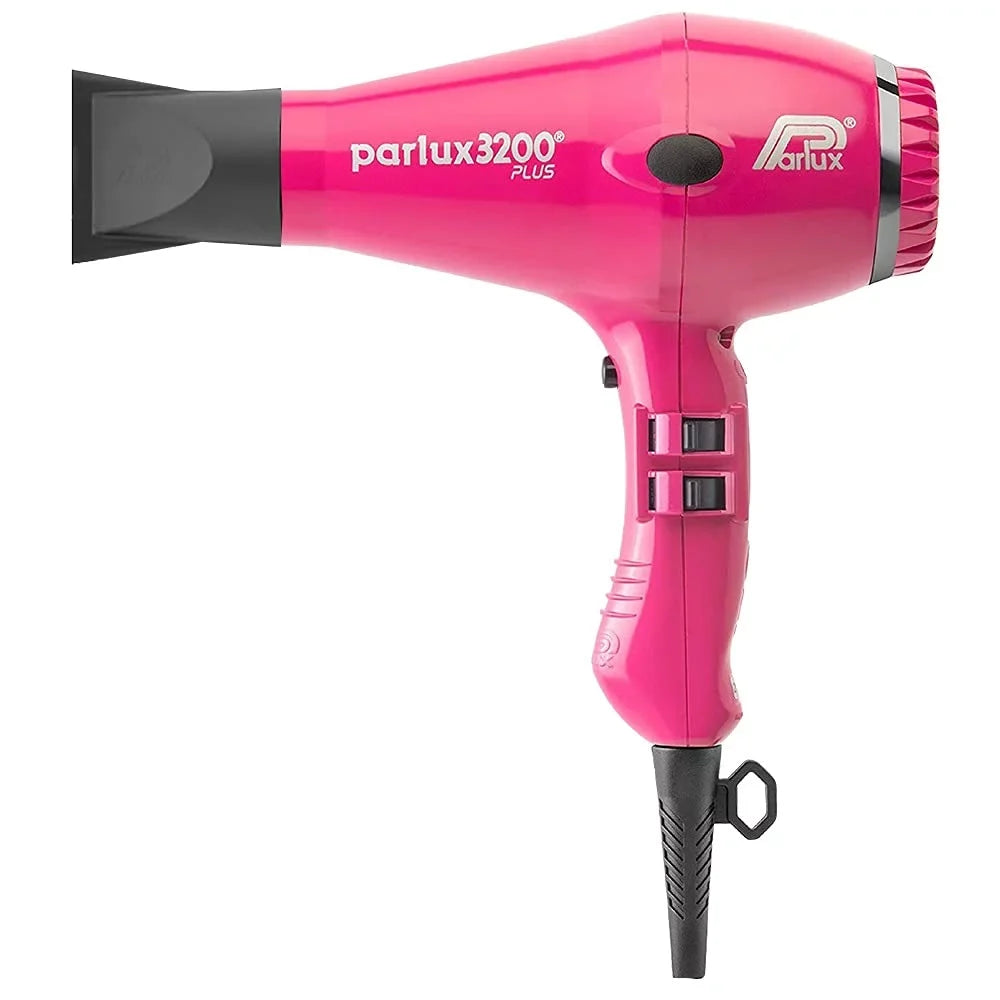 Parlux 3200 Plus Fuchsia Hair Dryer and  Hair Designs Tangle Stop Cord Cover Detangler Black (Bundle - 2 Items)