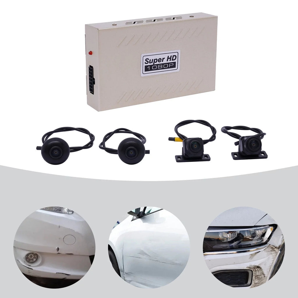 360° Bird View Panoramic System 4-camera 1080P Car  Recording Night Vision Recorder
