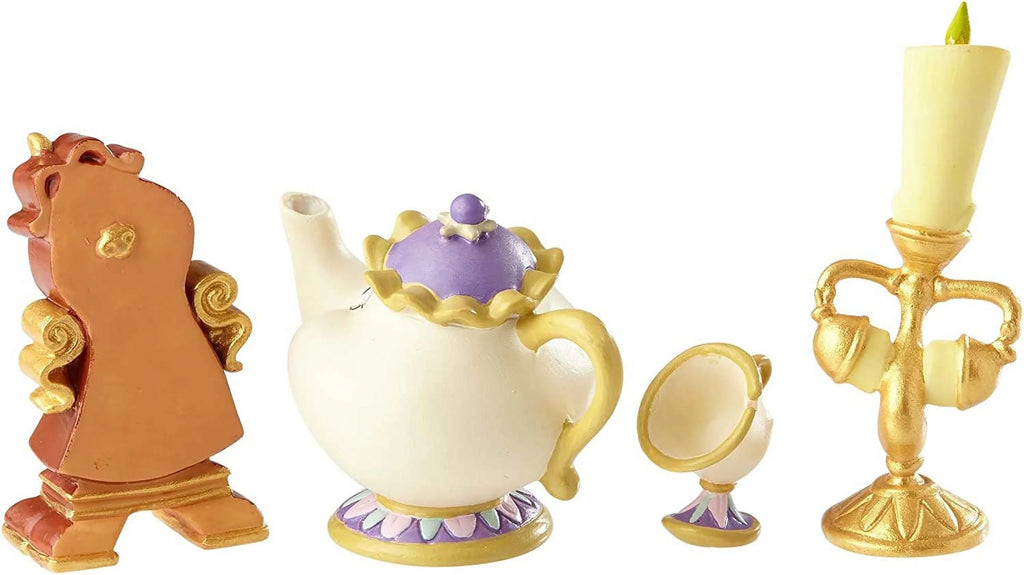 Disney Showcase Lumiere Mrs. Potts Chip and Cogsworth Figurine Set