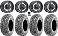 MetalFX Delta 15" Wheels Black 30" Apache Tires Polaris   1000 /   / Ranger  900/1000