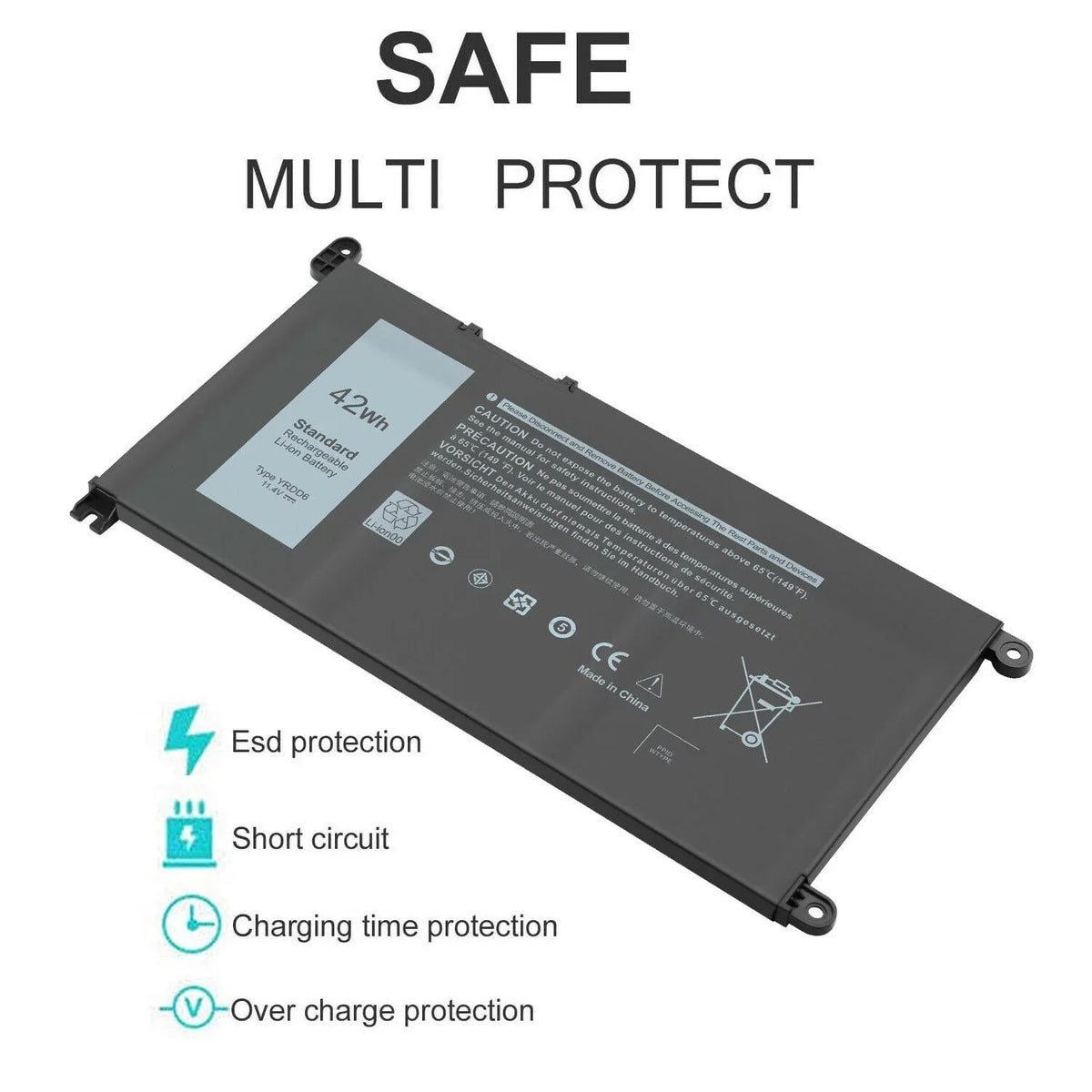 Type  Battery For Dell Inspiron 14 5000 2-in-1 5480 5482 series