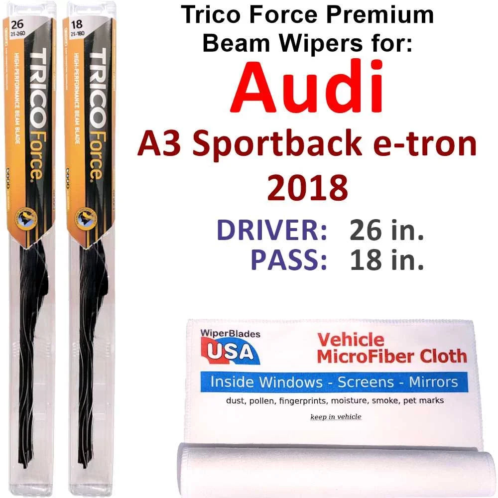 2018 Audi  Sportback e-tron Performance Beam Wipers (Set of 2)