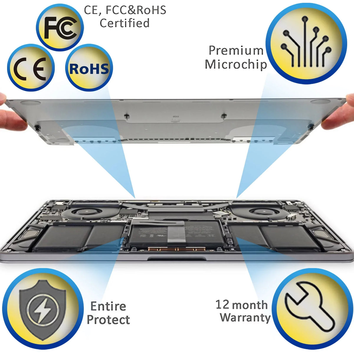 Battery Compatible Mac  Mac Book Pro 15" Retina (Late 2013 & Mid 2014), Fits   (11.26V 95Wh 8440mAh)