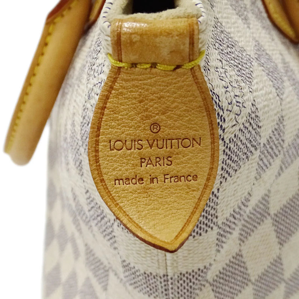 Authenticated Used Louis Vuitton   Bag Damier Azul Ladies Tote Handbag Saleya   White Gray