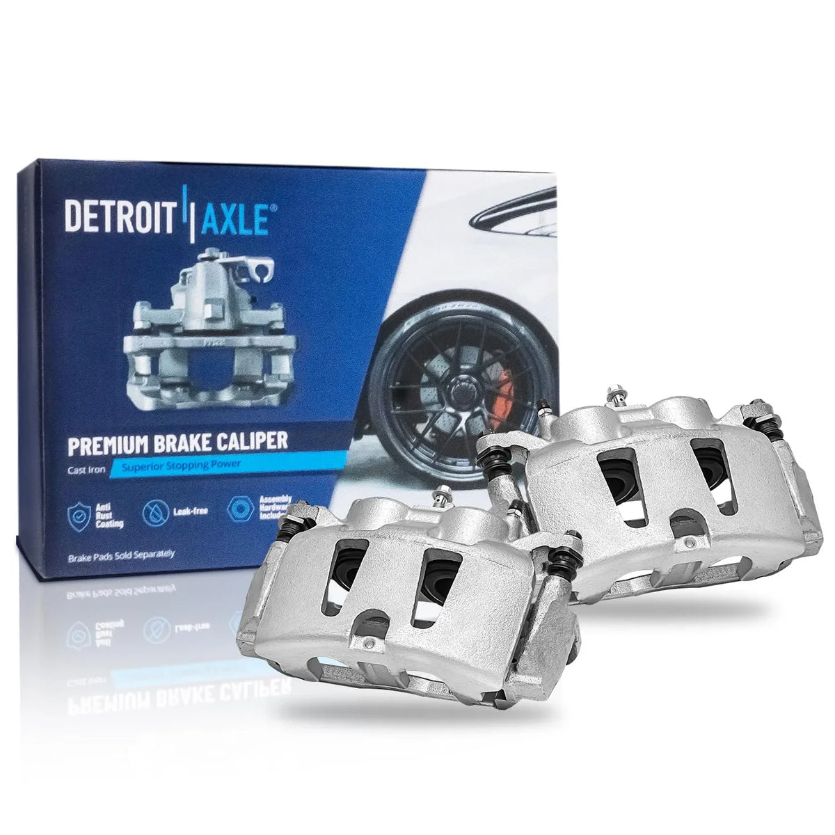 Detroit Axle - Front 2pc Brake Calipers for Chrysler Pacifica Town & Country Dodge Grand Caravan Ram / Volkswagen Routan, Disc Brake Calipers Replacement