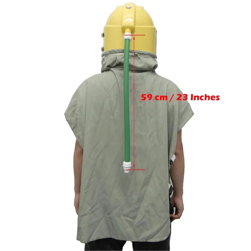 Supplied Safety Sandblast Helmet Sand Blast Hood Protector Yellow