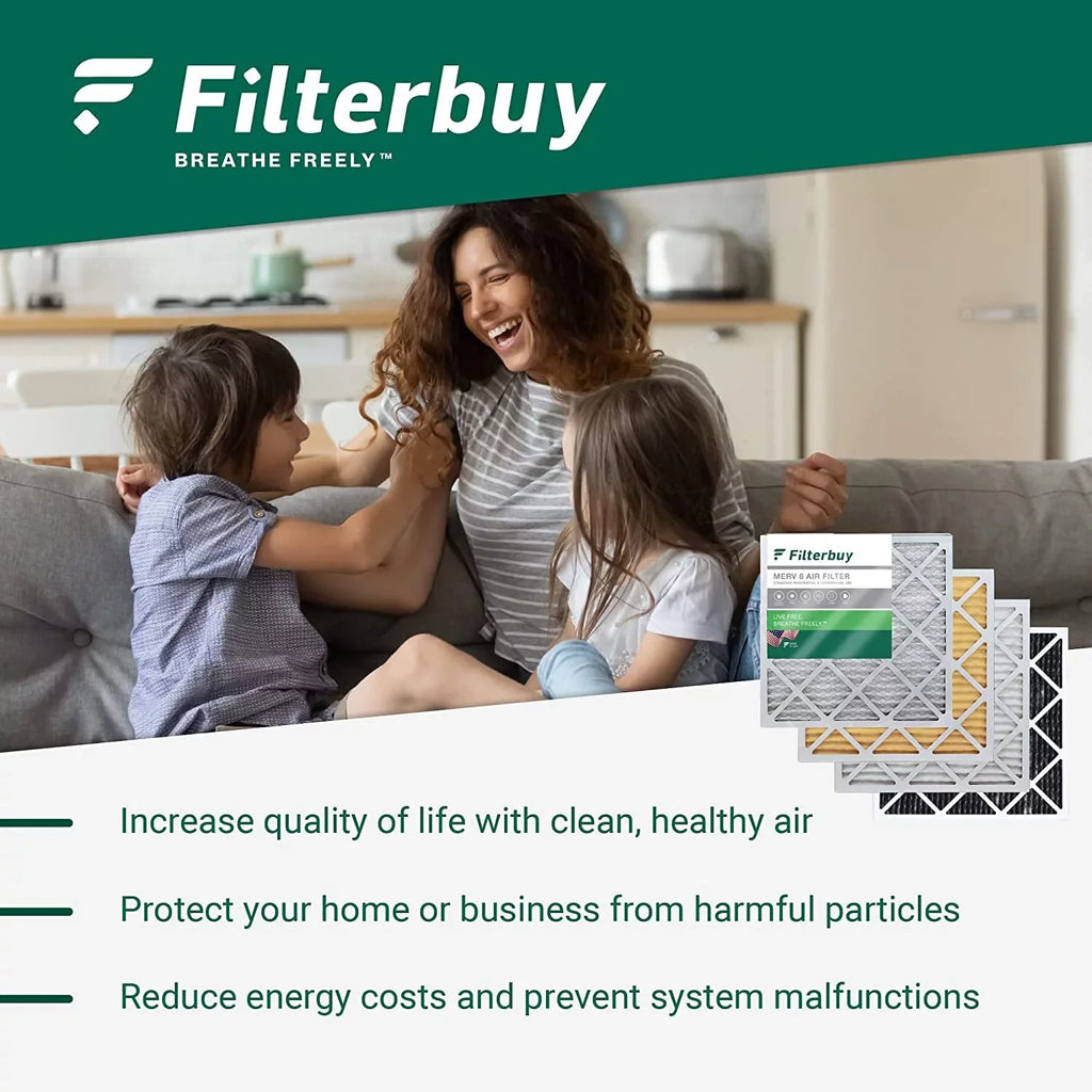 Filterbuy 16x20x5  8 Pleated   Furnace Air Filters for Honeywell  (4-Pack)