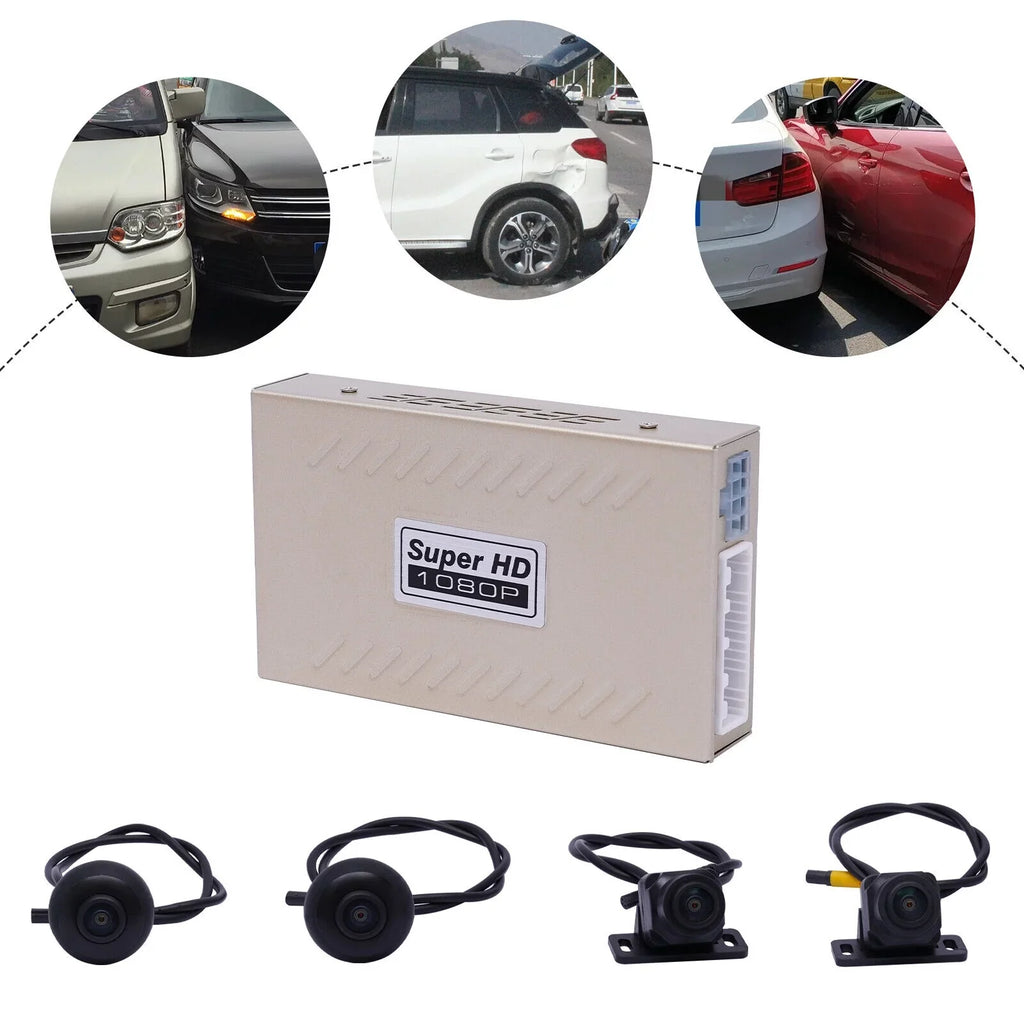 360° Bird View Panoramic System 4-camera 1080P Car  Recording Night Vision Recorder