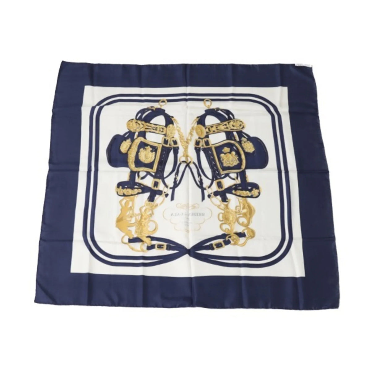 Pre-Owned   de  Carre90 Hermes Blue Scarf (Good)