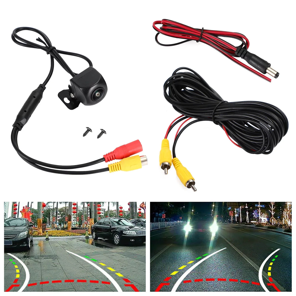 Dynamic Trajectory Parking Line Truck  Car Reverse Night Rear View Camera