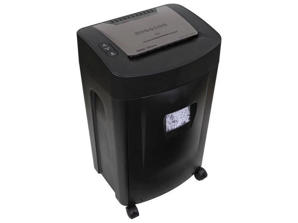 Royal 260MX Paper Shredder - Non-continuous Shredder - Cross Cut - 20 Per Pass - for shredding Paper, , , Credit Card, Staples - 8.75" Throat - 1 Hour Run Time - 40 Minute Cool Down Time - 8