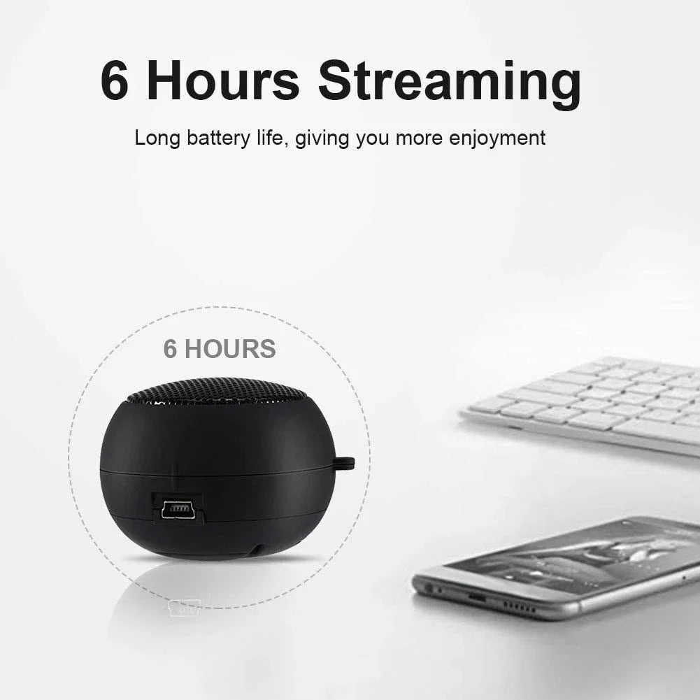 Portable Speaker, Mini  Speaker with 3.5mm Jack on Bottom for Mobilephone  Laptop (Black)