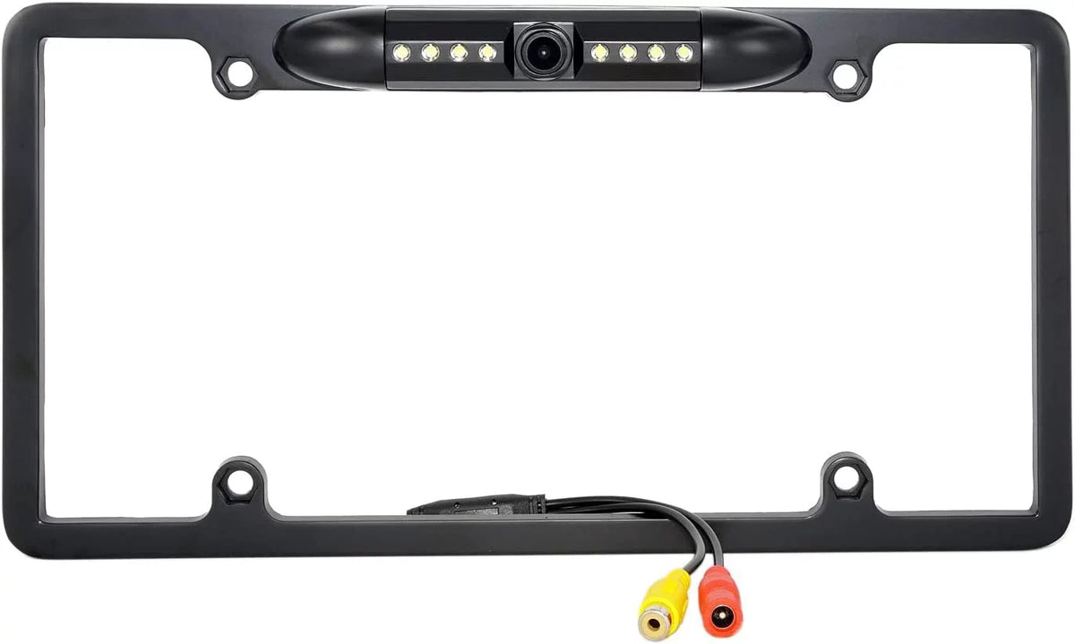 Backup Camera Rearview License Plate Frame for Jensen  Black