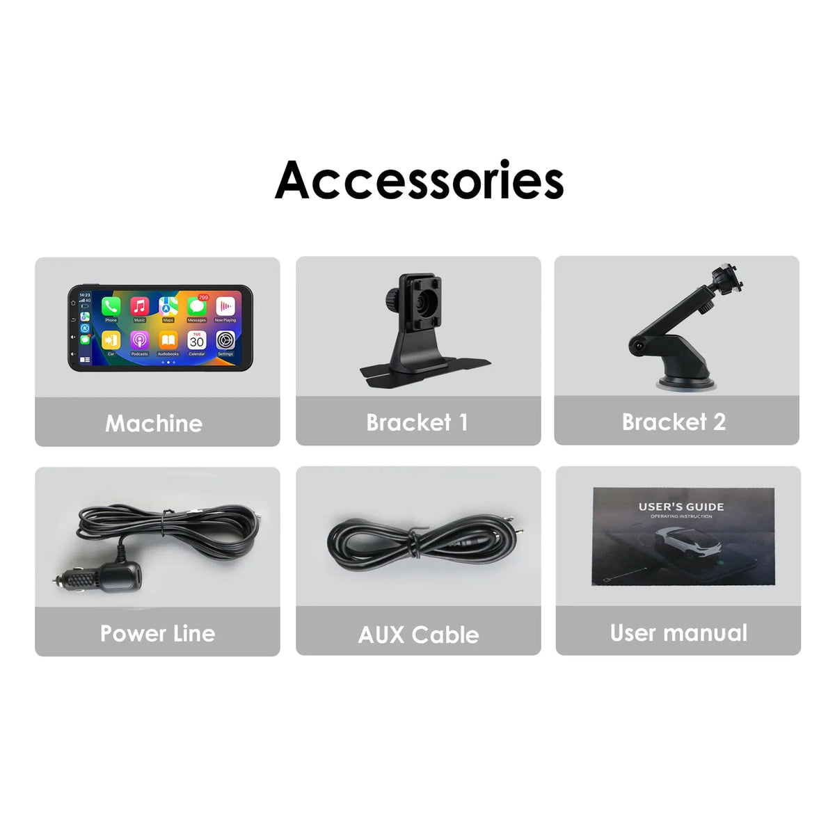 Hizpo  Navigation Bluetooth 6.25 Inch Touchscreen 360° Adjustable  Car Radio Stereo Head Unit Receiver With Apple Carplay Android Auto And Backup Camera