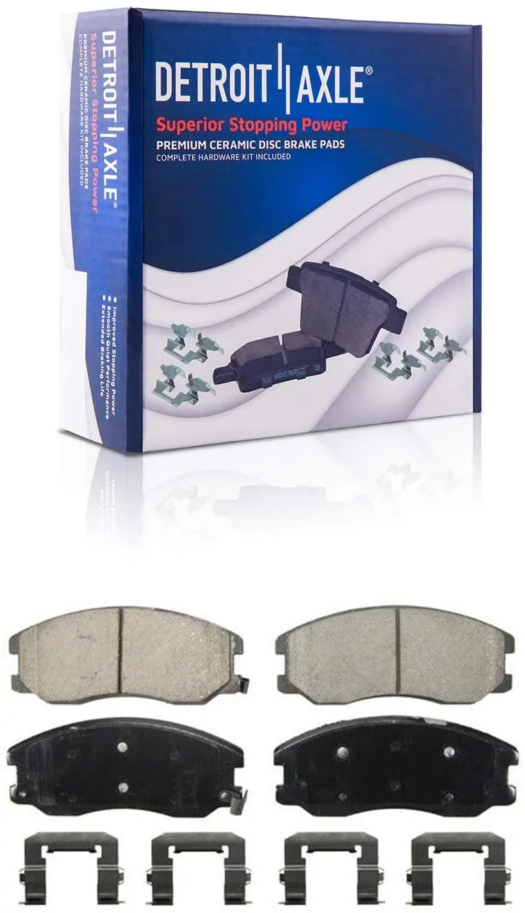 Detroit Axle - Brake Pads for Chevrolet Captiva Sport Equinox Pontiac Torrent Saturn Vue Suzuki -7, 4 Front and Rear Ceramic Brake Pads Replacement Fits select: 2008-2009