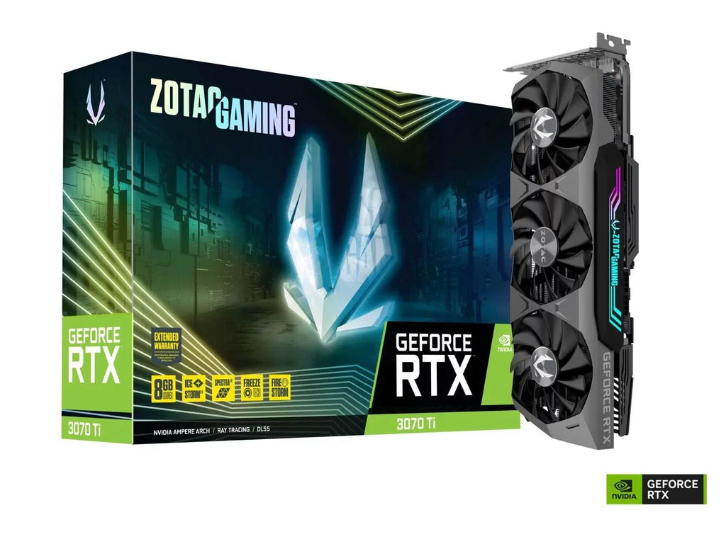 GeForce  3070 Ti 8GB  256-bit 19 Gbps  4.0 Gaming Graphics Card, IceStorm 2.0 Advanced Cooling,  2.0  Lighting, --10P