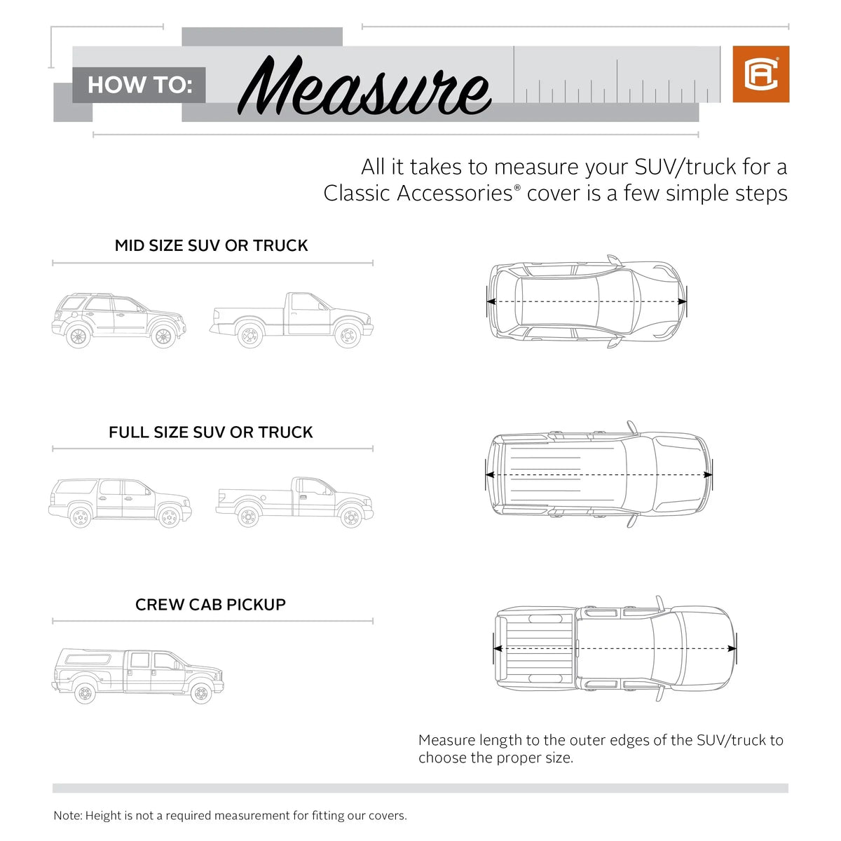 Classic Accessories OverDrive PolyPRO™ 3 Heavy-Duty Car Cover - Compact  or Truck Cover, Up to 187", Charcoal