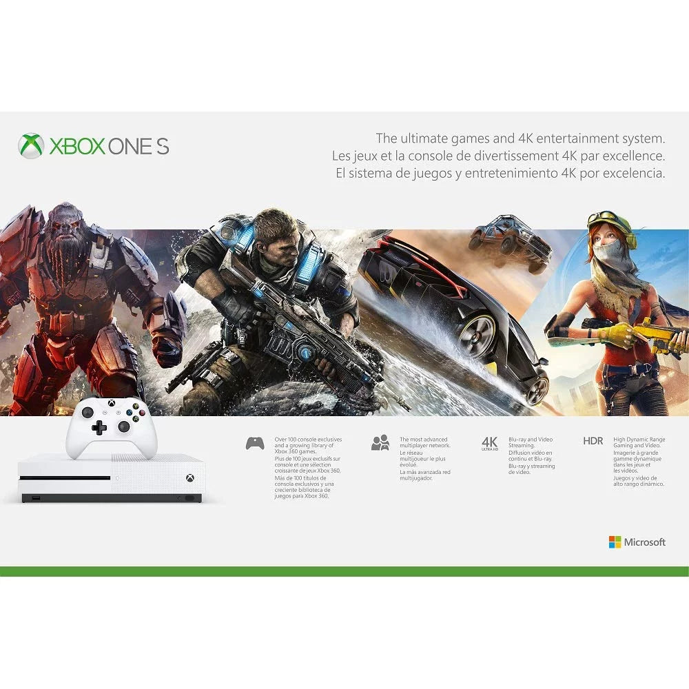 Used Xbox One  Console with Xbox One Wireless Controller 500GB - Columbia, White