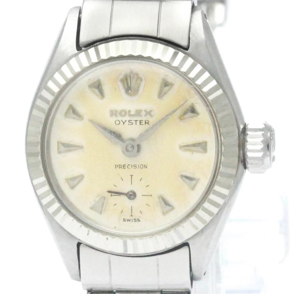 Pre-Owned Vintage  Precision Stainless Steel Hand-Winding Mens Watch 6525  (Fair)