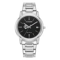 Women's Citizen Watch  Silver Portland Pilots Eco-Drive Black Dial Stainless Steel Watch