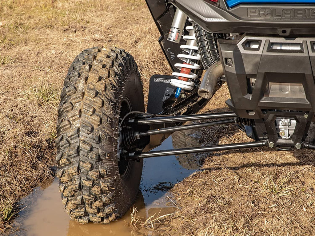 SuperATV Mud Flaps for 2018+ Polaris   Turbo   2019+   4 Turbo / Turbo  Velocity/ 4 Turbo  Velocity  8 x 10 7/8 Mud Flaps  Flexible and Lightweight   Made!